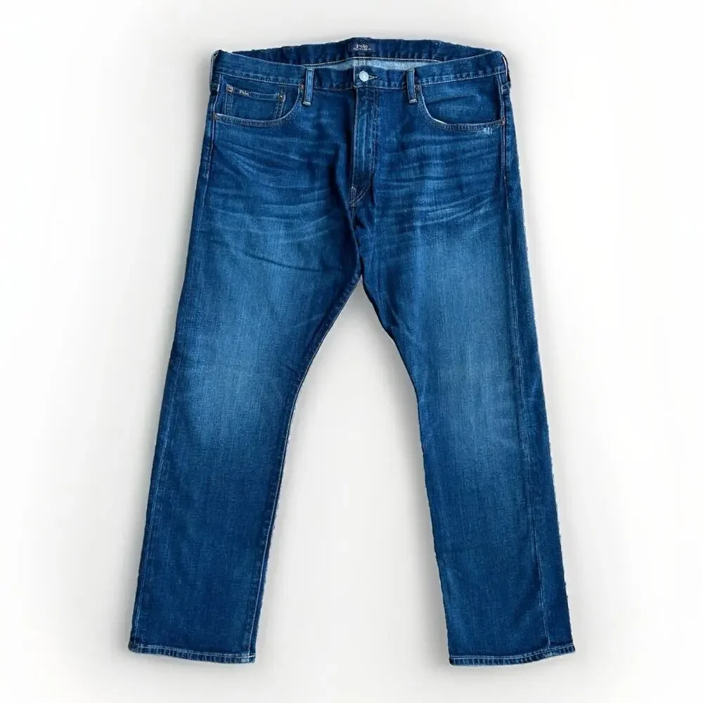 Polo Ralph Lauren Varick Slim Straight Jeans Men's 38x30 Denim Classic Cotton